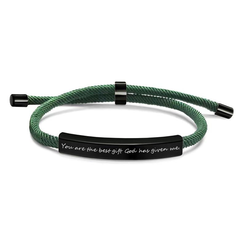 Personalized Stainless Steel Pet Name Bracelet with Engraving