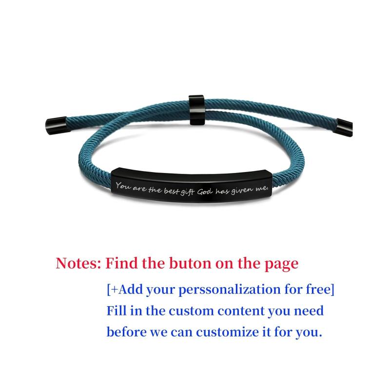 Personalized Stainless Steel Engraving Pet Name Bracelet