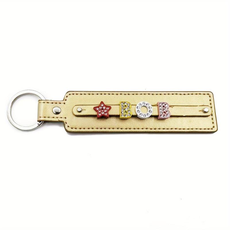 Colorful Rhinestone Champagne Pet Memorial Keychain Up to 8 Letters