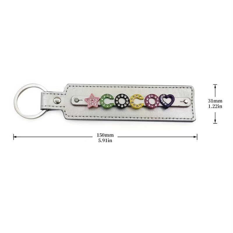 Pet Memorial Keychain with Rhinestone Letters Up to 8 Characters