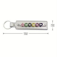 Pet Memorial Keychain with Rhinestone Letters Up to 8 Characters