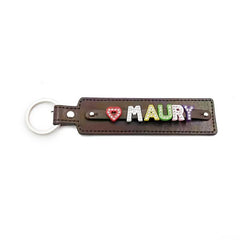 Personalized Pet Memorial Keychain with Rhinestone Letters