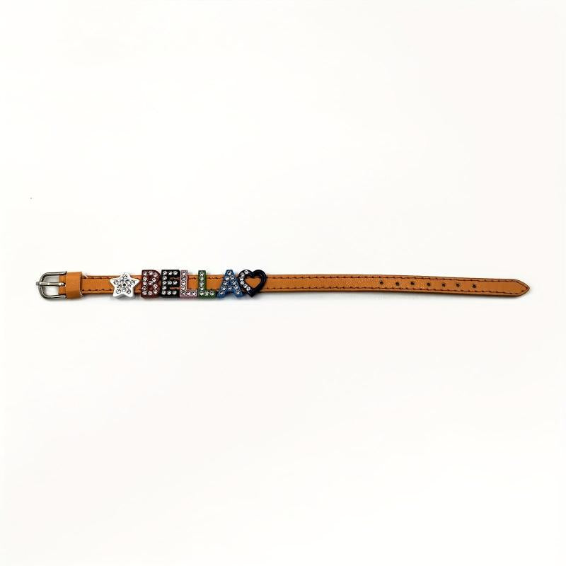 Personalized Pet Memorial Bracelet with Rhinestone Letters - Up to 10 Characters