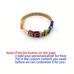 Personalized Pet Memorial Bracelet with Rhinestone Letters - Up to 10 Characters