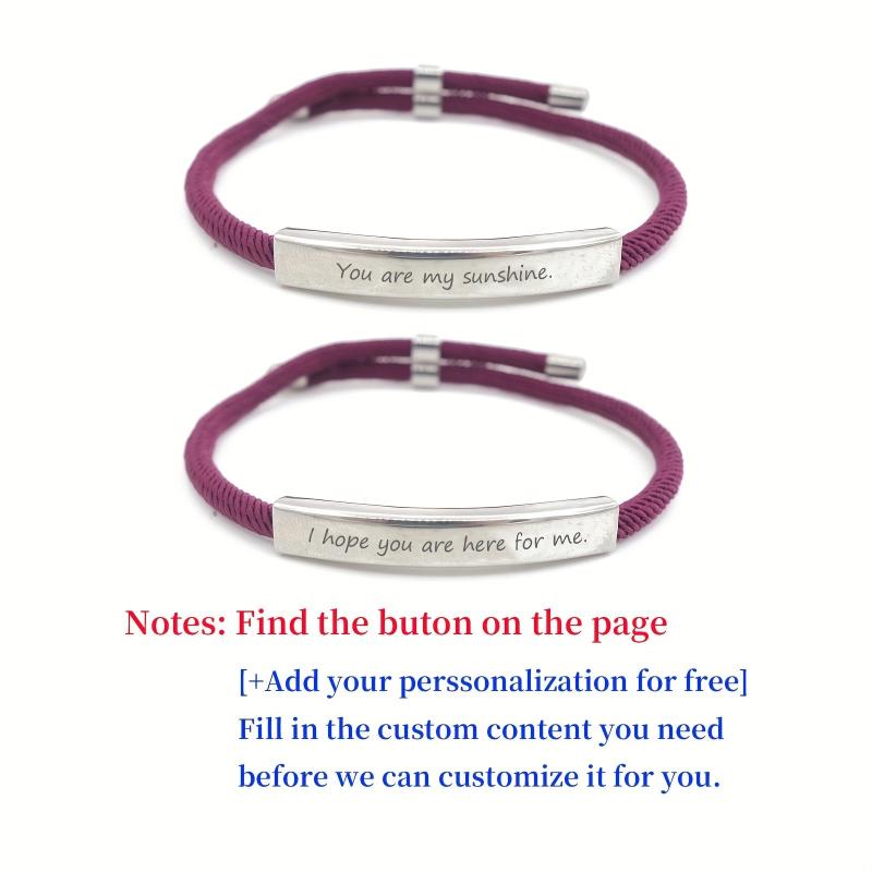 Custom Pet Name Engraved Stainless Steel Braided Pet Bracelet