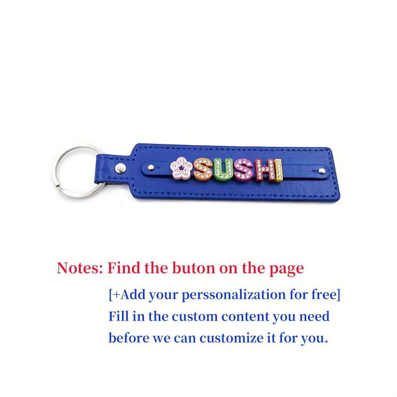 Personalized Pet Memorial Keychain with Rhinestone String - Up to 8 Letters