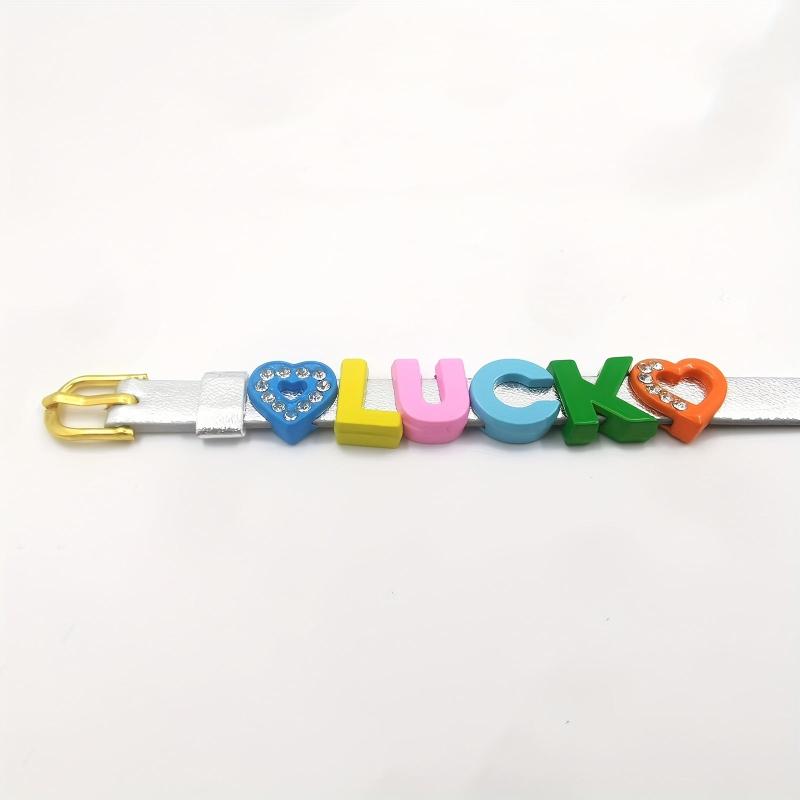 Personalized Pet Memorial Bracelet - Colorful Lettering, Up to 10 Characters