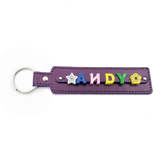 Personalized Purple Pet Memorial Keychain - Up to 8 Letters