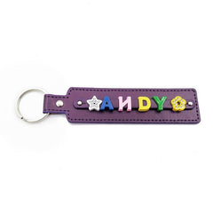 Personalized Purple Pet Memorial Keychain - Up to 8 Letters