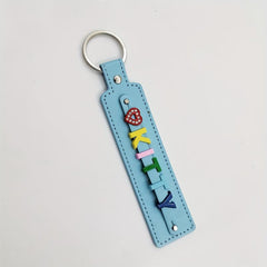 Colorful Light Pet Memorial Keychain with Customizable Letters