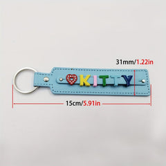 Colorful Light Pet Memorial Keychain with Customizable Letters