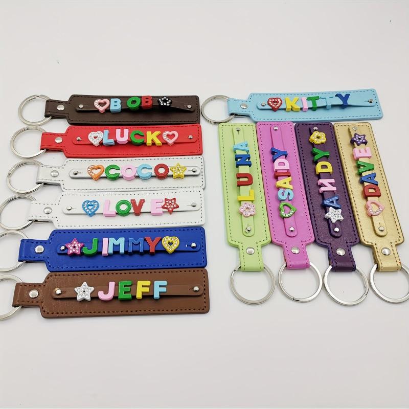 Personalized Pet Memorial Keychain with Colorful Letters - Up to 8 Letters