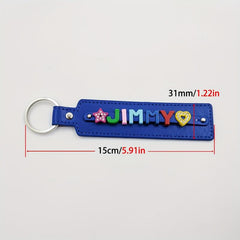 Personalized Pet Memorial Keychain with Colorful Letters - Up to 8 Letters