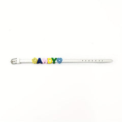 Custom Pet Memorial Bracelet - Colorful Letter String Style -
