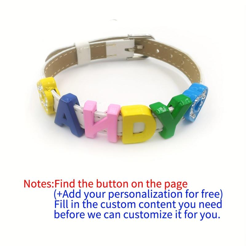 Custom Pet Memorial Bracelet - Colorful Letter String Style -