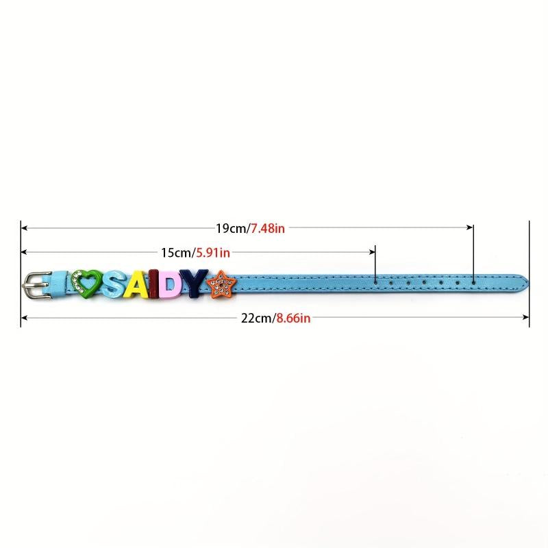 Custom Pet Memorial Bracelet with Colorful Letters