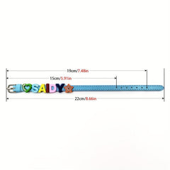 Custom Pet Memorial Bracelet with Colorful Letters