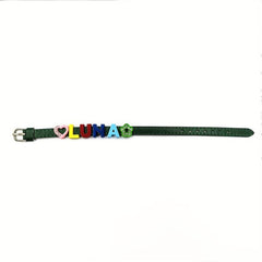Green Pet Memorial Bracelet, Colorful Letter String Style Bracelet