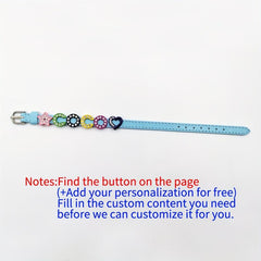 Personalized Pet Memorial Bracelet with Rhinestones