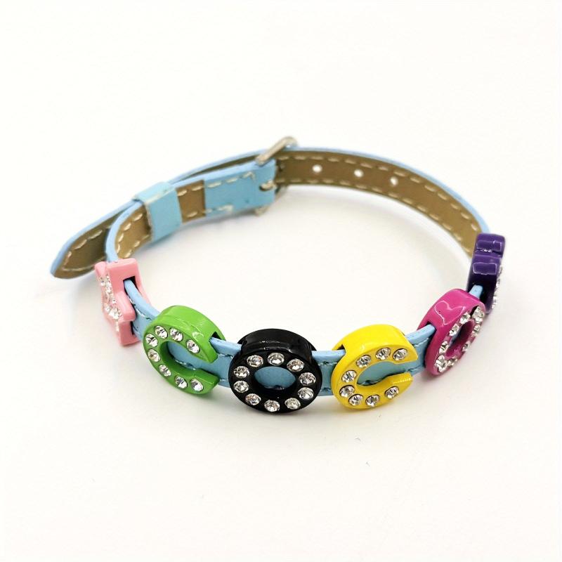 Personalized Pet Memorial Bracelet with Rhinestones