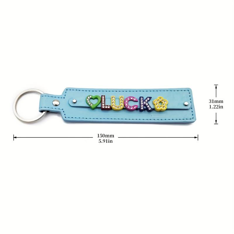 Custom Pet Memorial Keychain - Colorful Rhinestone Letters - Up to 8 Characters
