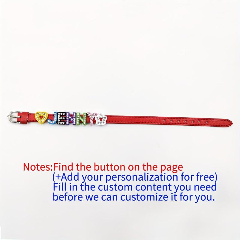 Pet Memorial Bracelet with Colorful Rhinestone Letters