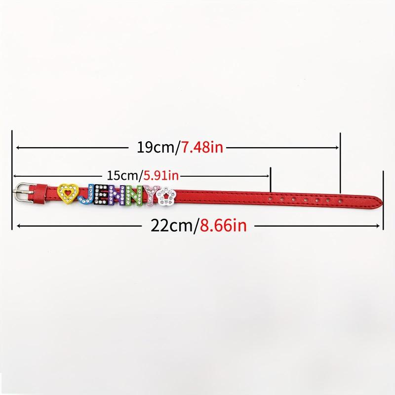 Pet Memorial Bracelet with Colorful Rhinestone Letters