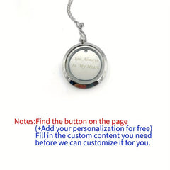Personalized Pet Memorial Pendant with Screw Cap - Engrave Name Plate