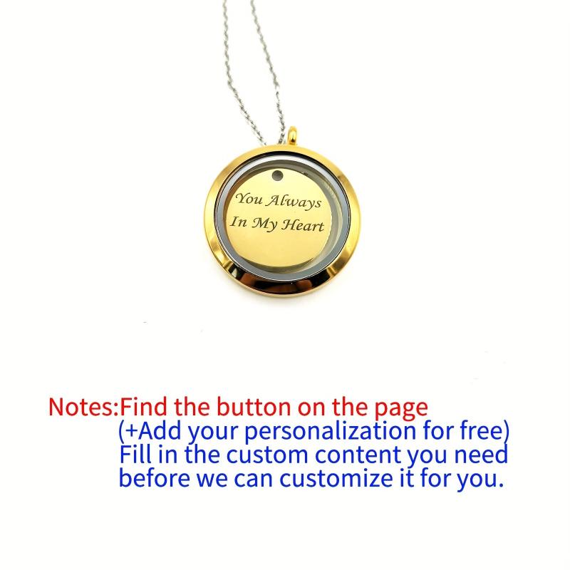 Personalized Gold Screw Cap Pet Memorial Pendant Engraved Name Years