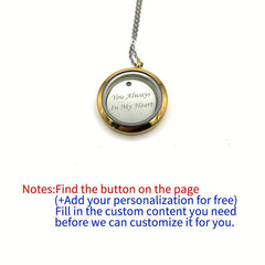 Golden Screw Cap Pet Memorial Pendant Custom Engraved Name Years Silver Plate