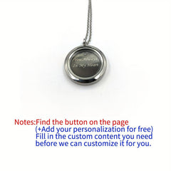 Silver Screw Cap Pet Memorial Pendant Engraved Name Years Plate