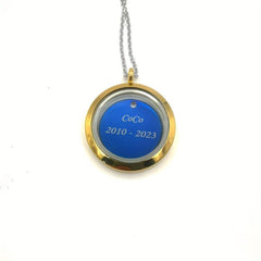 Personalized Golden Pet Memorial Pendant Engrave Name Years Plate