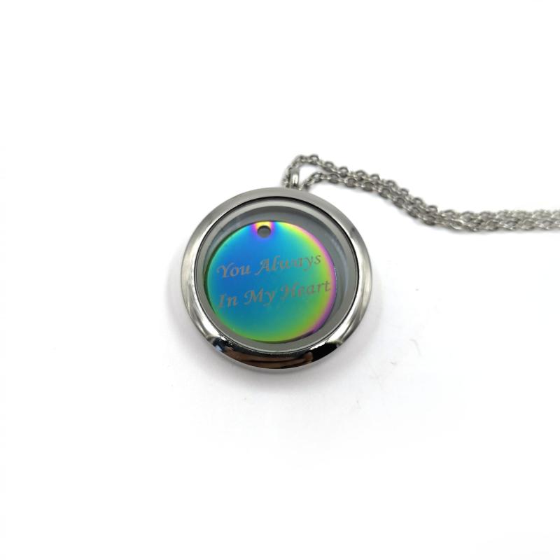 Personalized Pet Memorial Pendant with Silver Screw Cap
