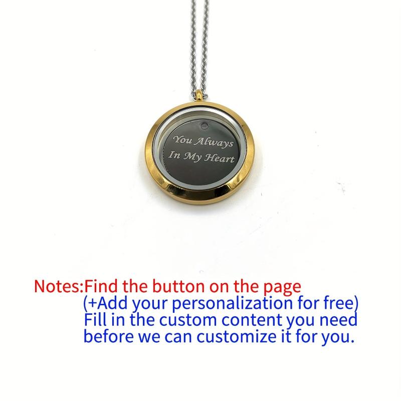 Customized Golden Screw Cap Pet Memorial Pendant Engrave Name Years Plate