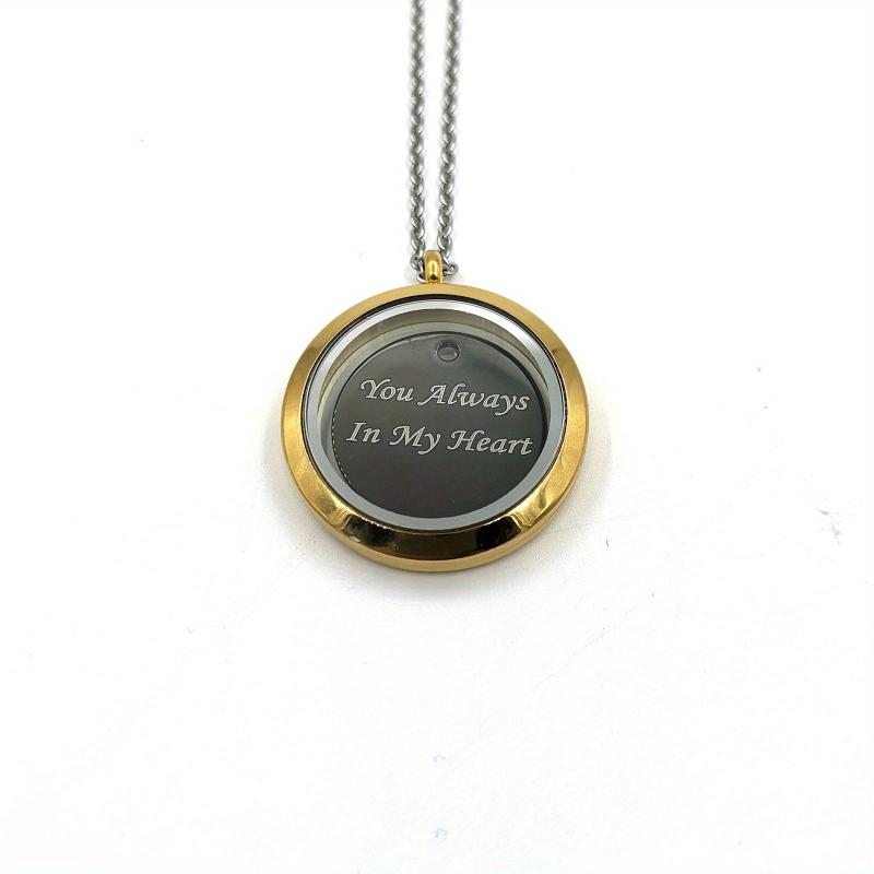 Customized Golden Screw Cap Pet Memorial Pendant Engrave Name Years Plate