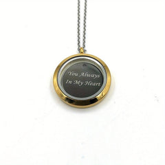 Customized Golden Screw Cap Pet Memorial Pendant Engrave Name Years Plate