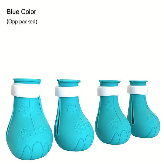 4pcs Cat Bathing Foot Cover Silicone Anti Grasping Foot Cover
