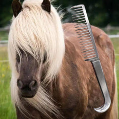 Durable Horse Grooming Comb Metal Tail Pulling Mane Comb
