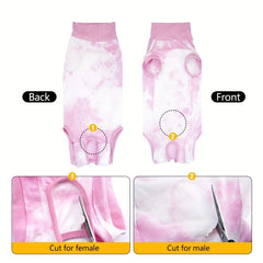Tie Dye Pet Recovery Shirt Surgery Suit For Dogs