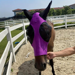 UV Protection Horse Fly Mask with Ear Coverage