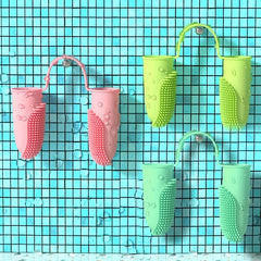 1pc Pet Two Finger Toothbrush for Cat and Dog Oral Cleaning