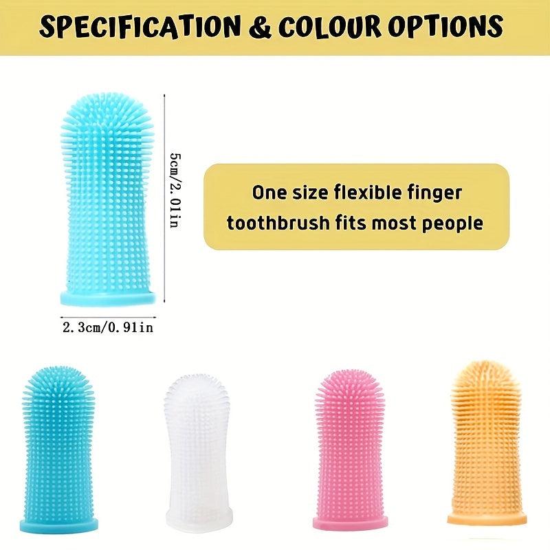 Silicone Fingertip Pet Toothbrush for Dog & Cat