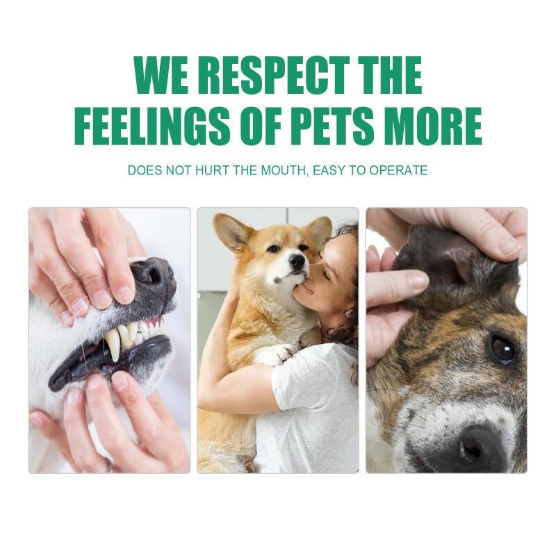 20pcs Pet Teeth Cleaning Disposable Finger Cot Wet Wipes for Cat Dog Oral Care