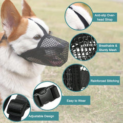 Adjustable Dog Muzzle for Small Medium Large Dogs