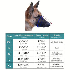 Adjustable Dog Muzzle for Small Medium Large Dogs