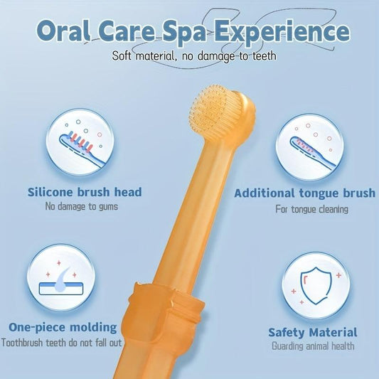 Pet Dental Care Kit 360 Toothbrush for Dogs and Cats