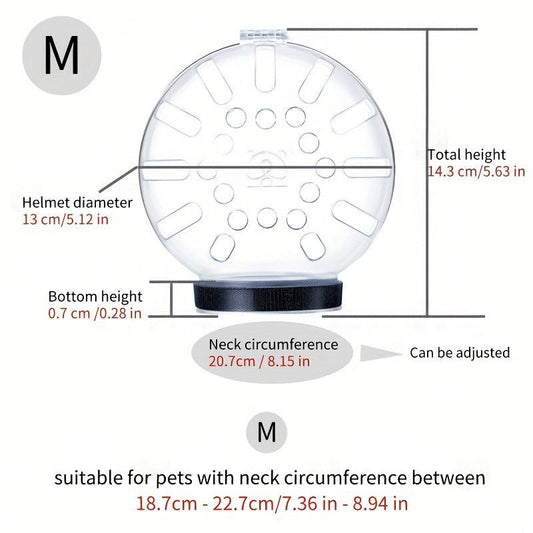 Transparent Breathable Pet Cat Muzzle Anti-bite Headgear