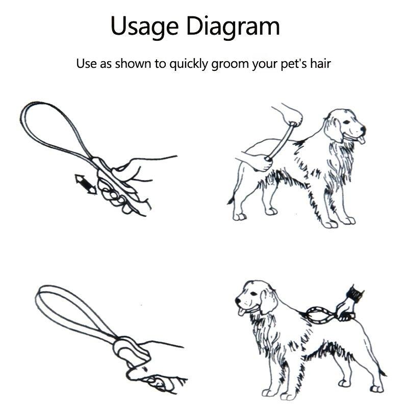 Pet Hair Removal Brush Shedding Tool Dog Grooming Horse Hair Scraper