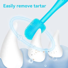 Pet Toothbrush For Dog And Cat Soft Silicone Bristles Tooth Brush