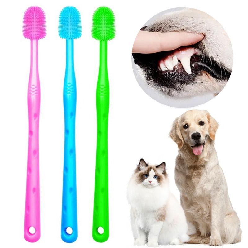 Pet Toothbrush For Dog And Cat Soft Silicone Bristles Tooth Brush